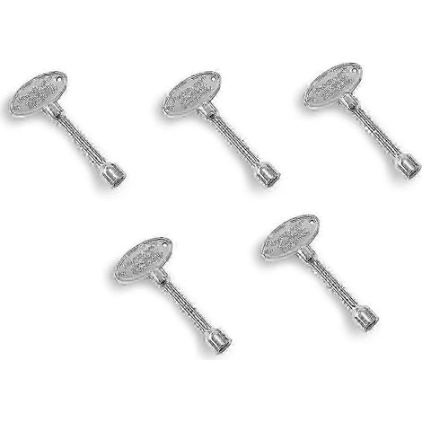 Jeu de 5 clés universelles pour vannes à gaz - Compatibles avec les vannes à gaz/vannes à bille de 1/4 et 5/16 pouces pour cheminées et tiges de vannes à gaz (1/5)
