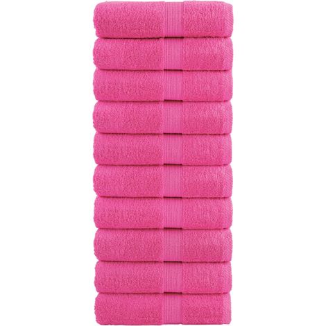 Serviettes d'invités haut de gamme SOLUND, lot de 10, roses, 30 x 50 cm, 600 g/m²