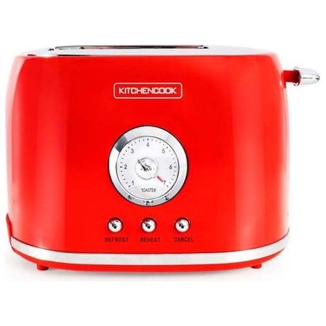 Grille Pain Style Rétro Double Fentes Retro Toast Rouge Kitchencook (1/5)