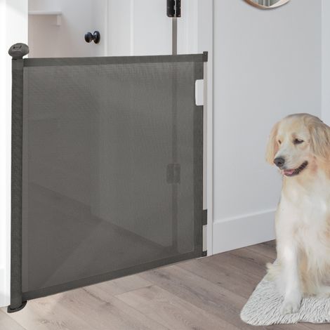 Puerta retráctil 130 cm, gris