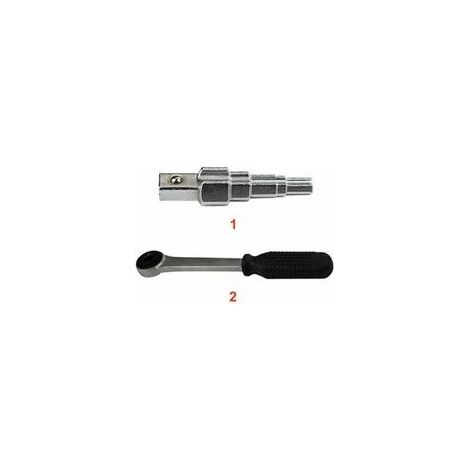 2pcs Multi-purpose Ratchet Step Wrench for Radiator Faucet Pipe Carbon Steel (1/3)