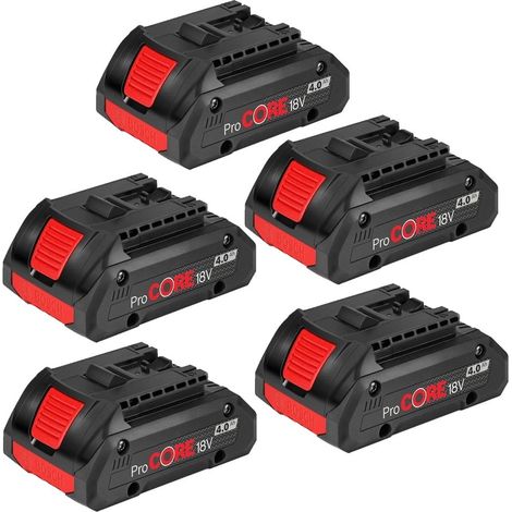 5 x Bosch 1600A016GB ProCORE GBA 18v 4.0Ah Lithium Ion Battery Cordless (1/4)