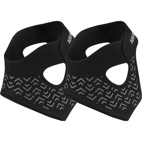 (Deux, taille M) Attelles de cheville ultra-minces avec sangles de compression bidirectionnelles pour la stabilité et pour prévenir les entorses. (1/5)