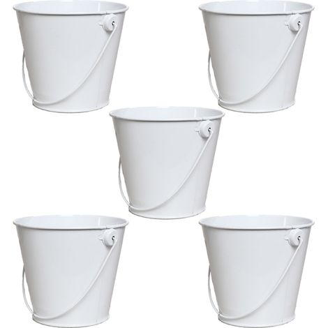 Seau En Fer Galvanisé - Pour Plantes Grasses - 12 cm Hauteur - 9 cm Diamètre - Lot De 1 (1/5)