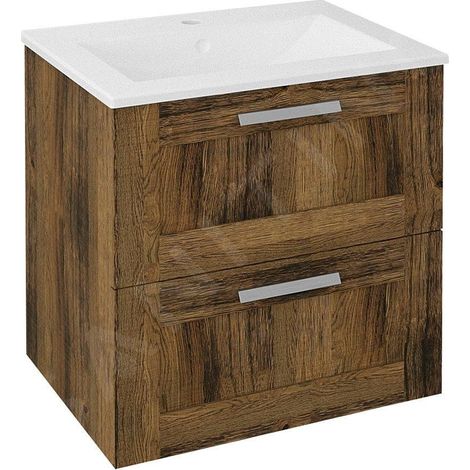 AMIA Meuble sous-vasque 59x60x45cm, chêne Collingwood (1/5)