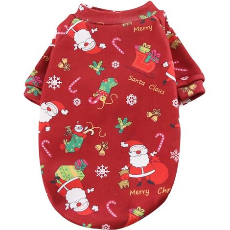 Vêtements de Noël pour chiens, vêtements d'hiver (rouge (XS))-Fei Yu