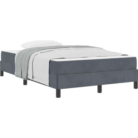 Maison Exclusive - Letto a molle con materasso Grigio scuro 120 x 220 cm Tessuto