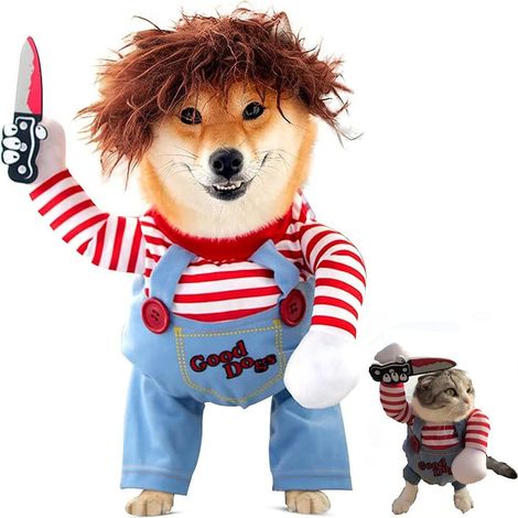 Dog Costumes Cat Pet Dog Costumes & Costumes Halloween Christmas Party Role Play Funny Pet Clothes (L) (1/5)