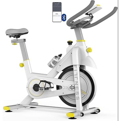 Vélo d'exercice d'intérieur écran LCD Bluetooth flywheel 30 lbs (13,60 kg) capacité de poids 330 lbs (150 kg) siège réglable support tablette (1/5)