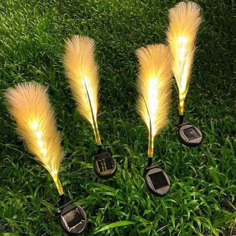 1 Lampe Solaire, Roseau, LED, Imperméable, Blanc, Jardin (1/4)