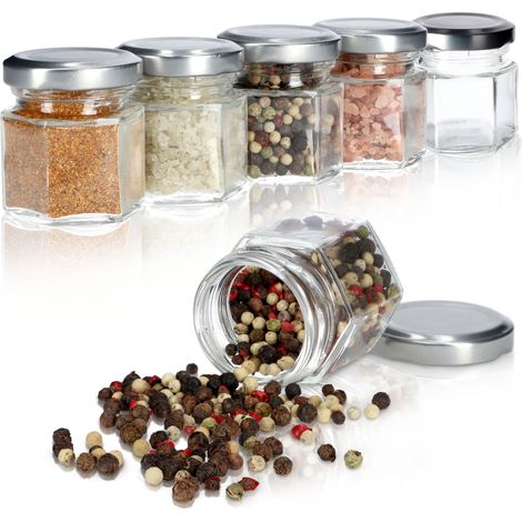 KADAX universales Gewürzgläser Set, 30ml, Behälter für Gewürze, Vorratsdosen Set, Glasdosen für Konf