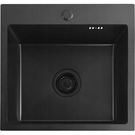 Évier Rea Leo 40 Black + Robinet De Cuisine Fresh Black 40x45x18,5cm (1/5)