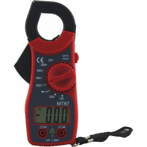 MT-87 Zangenmultimeter, Widerstands- und Spannungsmessung, Digitalmultimeter, rote Zange (1/3)