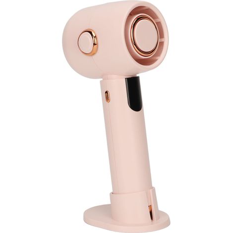 Ventilateur portable numérique intelligent, sans pales, silencieux, petit ventilateur à turbine, ventilateur électrique USB portable pour bureau, rose (1/5)