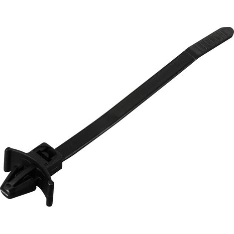 TRU COMPONENTS TC-13030700 TC-WM-100-4.8-UVB-B Serre-câble 100 mm 4.8 mm noir avec fermeture à ailet (1/2)