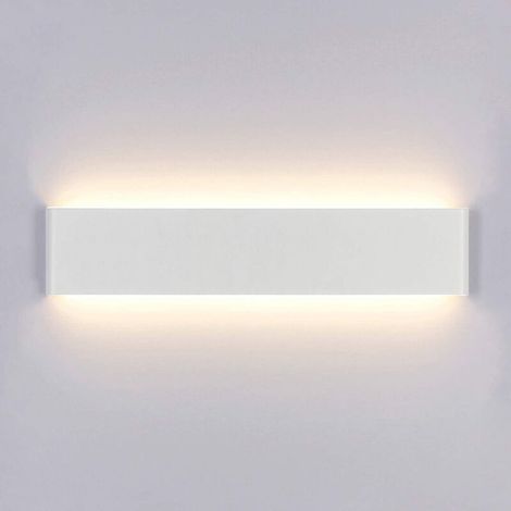 Aplique LED de pared de 14 W y 1600 lúmenes – Blanco cálido 3000 K – Acrílico moderno de 40 cm – Protección ocular, sin parpadeo (1/2)