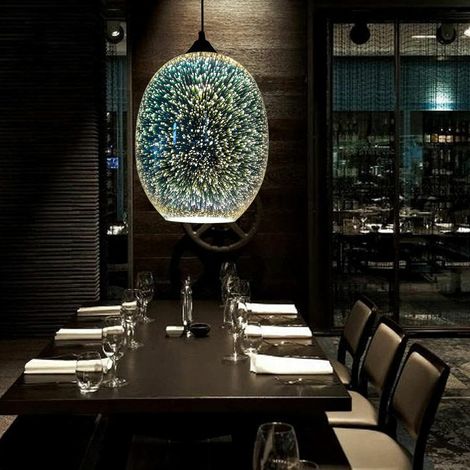Colorida lámpara colgante de cristal 3D, pantalla redonda, lámpara nórdica, lámpara moderna multicolor de techo, lámparas colgantes E27, lámpara colgante para cocina, restaurante, dormitorio
