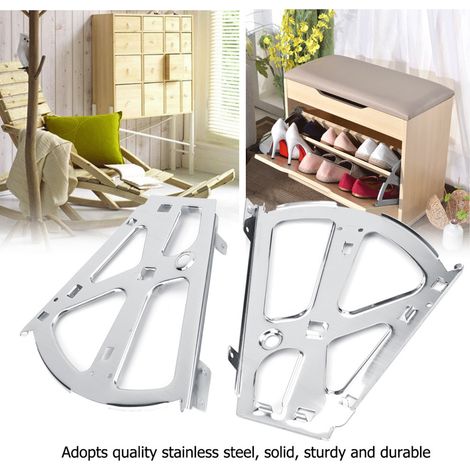 charnières de tiroir à chaussures en acier inoxydable pour armoire, fixations de rechange pour crémaillère Turing (2 couches) (1/5)