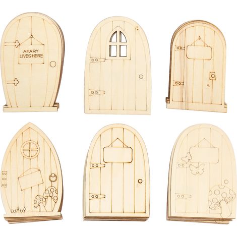 Panneau en bois sculpté à l'effigie d'un elfe, décoration de porte en bois peinte à la main, style créatif à faire soi-même (10) (1/5)