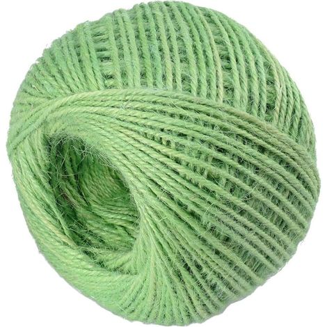 Ficelle de Jute Naturelle 2mm 100m pour Macramé et Fête Bricolage  Couleur Vert Clair, Matériau Jute, pour Projets Créatifs, Décoration D’Anniversaire et Artisanat (1/5)