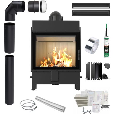Kamineinsatz KRATKI LUCY 15 kW Ø200 Einbauset mit Schließung (1/5)