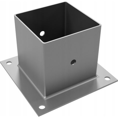Base per colonna avvitabile in acciaio inox 100x100x100 mm, staffa di ancoraggio marca (1/3)