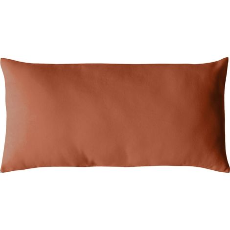 Coussin 30 x 50 cm LOLA 100% coton coloris TERRE CUITE