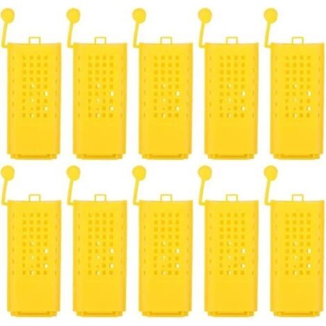 Kit de cages pour reines (10 unités), cellules compatibles avec les reines, reproduction efficace, couleur jaune. - AquaForge (1/5)