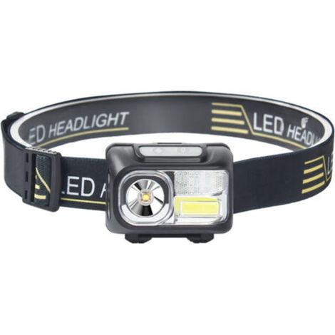 Wiederaufladbare LED-Stirnlampe, leistungsstarke, wasserdichte Stirnlampe mit 9 einstellbaren Leuchtmodi (1/5)