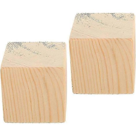 Rehausseurs en bois robustes, compatibles avec les canapés et les tables, offrant un soutien stable. Dimensions : 6,00 x 6,00 x 6,00 cm, lot de 2. (1/5)
