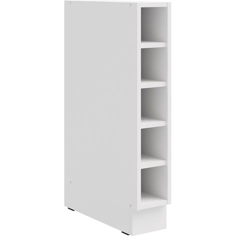 Küchen Unterschrank Regal 15 cm Weiß Küchenzeile Küchenblock Küche Einbauküche