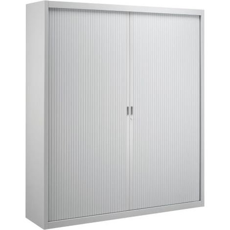 Armoire haute à rideaux démontables Largeurs spécifiques 200 x 180 cm unicolore - Blanc - Maxiburo