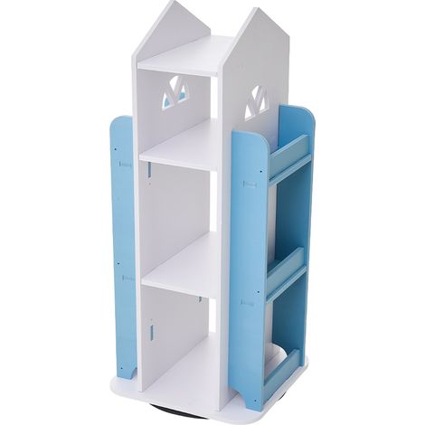4-Tier Castle Kids Rotating Bookshelf (1/2)