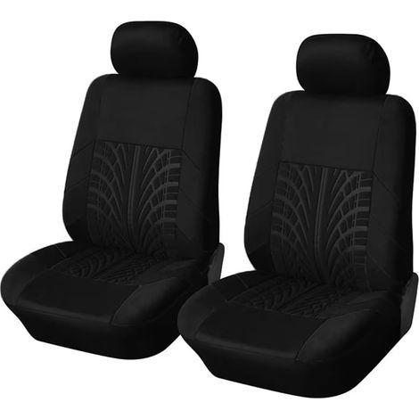 Auto Ensembles Housses Siège pour Renault Kangoo II 2007-2021, Motif des pneus, Respirant Imperméable Protections Accessoires,Black-Two Seats (1/5)