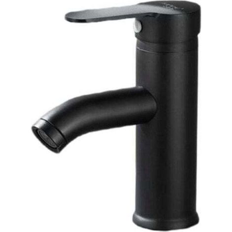 Robinet lave-mains noir mat Mitigeur eau chaude / eau froide Noir- (1/4)