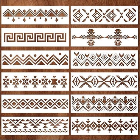 Aztec bohemian painting stencils (1/5)