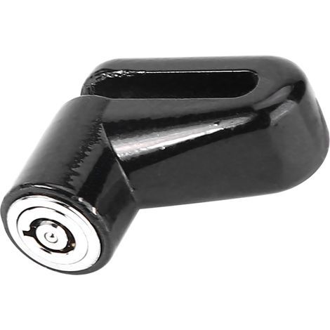 Cadenas antivol vélo métallique noir pour freins à disque avec clés et protection cadre (1/5)