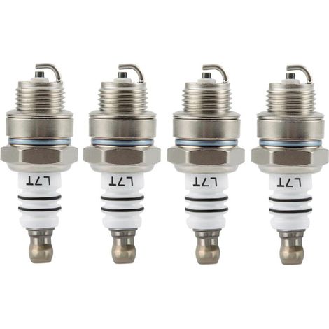 4 Pcs Set Bougies d'allumage L7T Remplacement pour moteur 2 temps 33cc 43cc 47cc 49cc ATV cyclomoteur Scooter Super poche Motor Pocket Bike- (1/5)