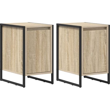 Maison Exclusive - Nachttisch 2 pcs Sonoma 39,5 x 30 x 50 cm Holz