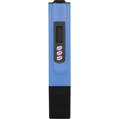 Appareil de test de qualité de l'eau : mesureur de dureté HH et DH, résolution 1 ppm, précision de mesure 0-9990 ppm, avec écran LCD, convient aux piscines et aquariums (bleu). (1/5)