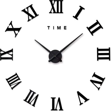 1 Horloge murale, chiffres romains, acrylique miroir, diamètre ajustable, salon chambre (1/5)