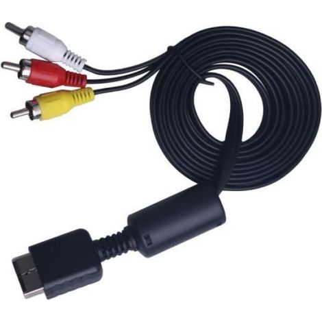 Cable Audio-vidéo AV pour jeux multi-composants,RCA,pour Console de jeu SONY PS1 PS2 PS3,accessoires d'ordinateur- Black[A7786] (1/4)