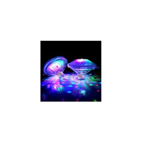 QAZQA 2pcs Lumière de Piscine de LED,Lumière de Bain Disco,Lumière LED Submersible avec 8 Modes d'éclairage Multi-Couleur,IP67 Lumière Piscine Flottante,Sous-Marine Lampe LED pour Piscine,Fontaine,Spa