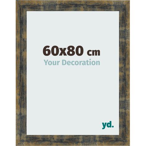 yd. - Cadre photo 60x80 - Bleu Or Melange - MDF - Pisa (1/5)