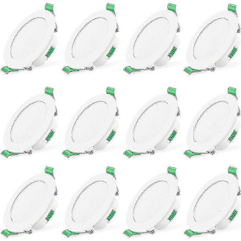12 faretti/plafoniere a LED da incasso bianchi da 7W/faretti ultrapiatti