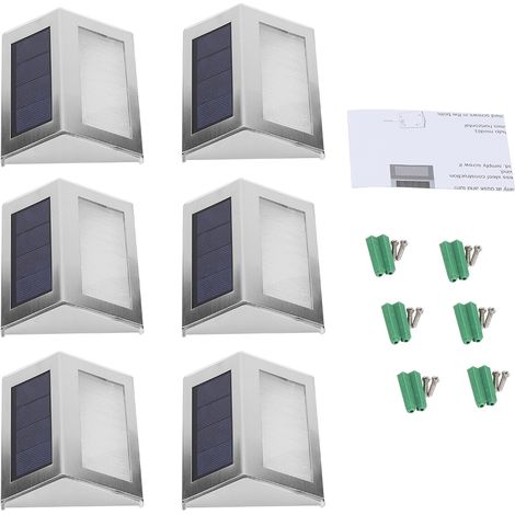 Solarbetriebene LED-Wandleuchte mit Bewegungsmelder (6er-Set) für Einfahrt und Garten (1/5)
