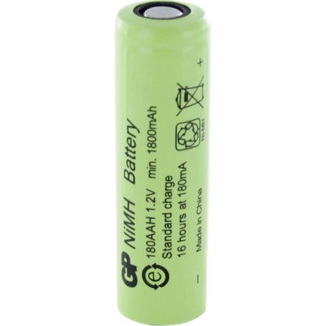 GP GPIND180AAHB Pile rechargeable LR6 (AA) NiMH 1800 mAh 1.2 V 1 pc(s) X787341 (1/3)