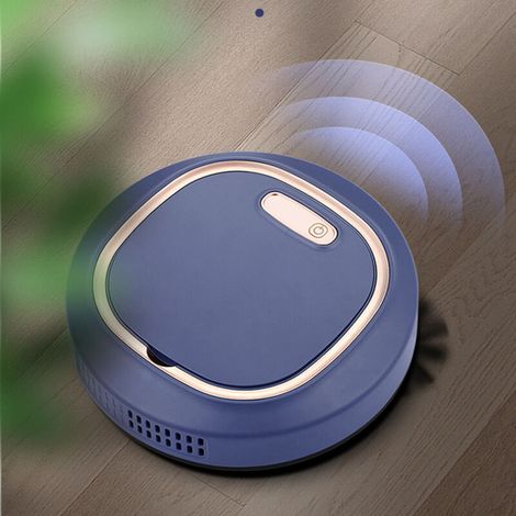 SJLERST 3-in-1 Smart-Saugroboter, 1200-mAh-Akku-betriebener Saugroboter für Böden, Staub und Tierhaare