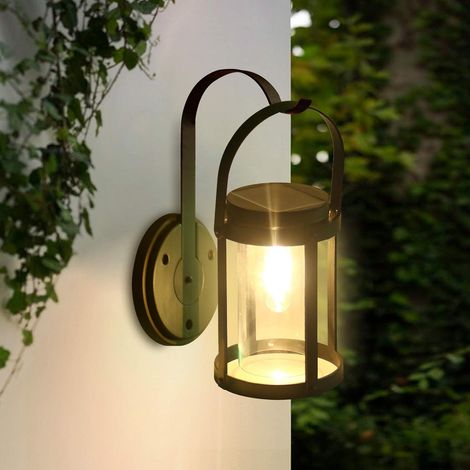 Lanterne solaire extérieure moderne LEMROE, lampe suspendue étanche pour jardin, allée, terrasse et cour – éclairage décoratif autonome (1/4)