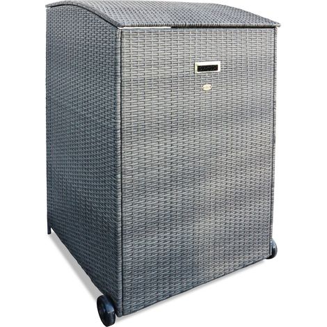 HABAU Mülltonnenverkleidung aus Polyethylen, für 120 und 240 Liter Mülltonnen, 78 x 70 x 115 cm (1/5)
